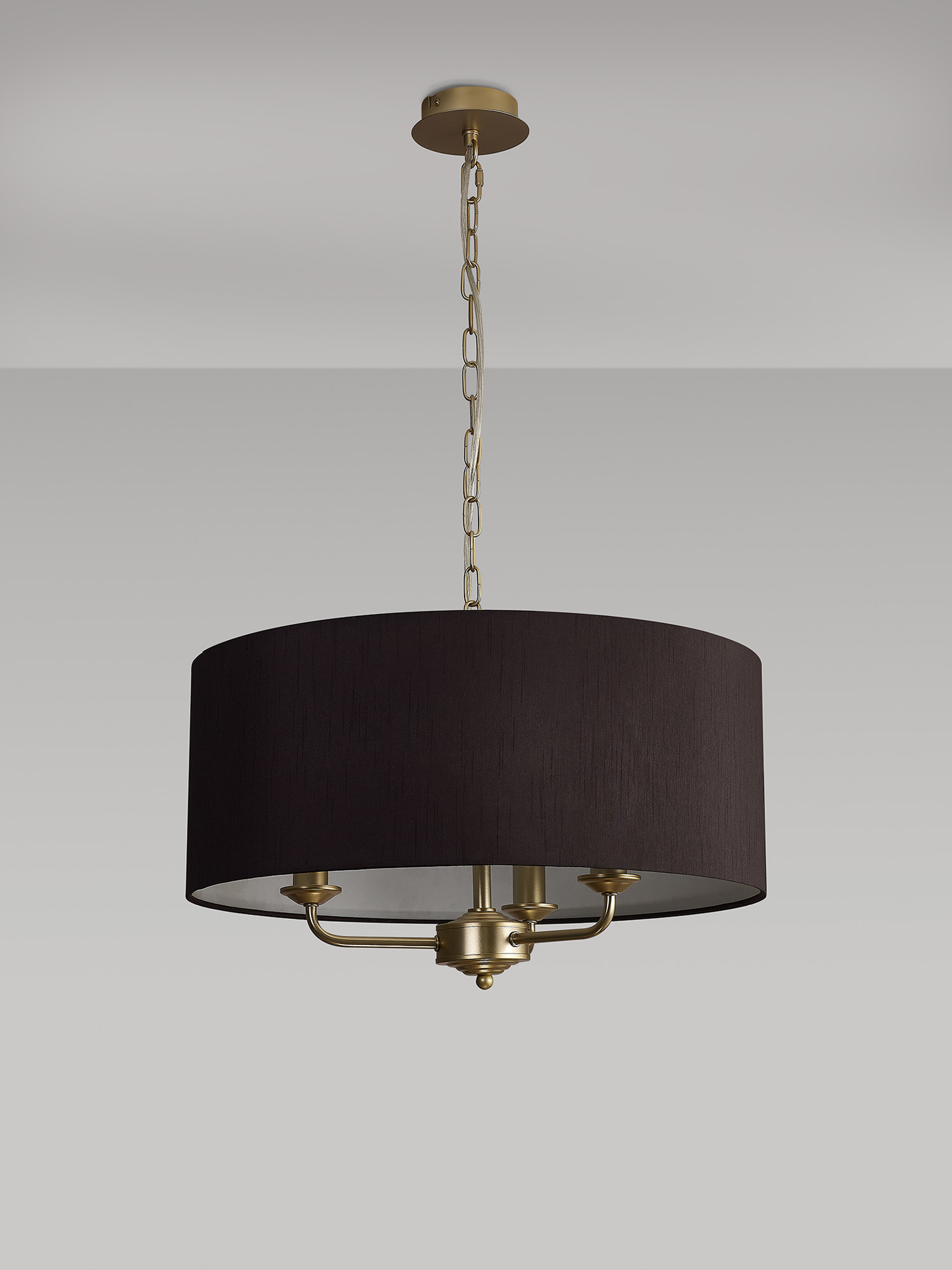 Banyan 50cm 3 Light Pendant Champagne Gold, Black DK0968  Deco Banyan